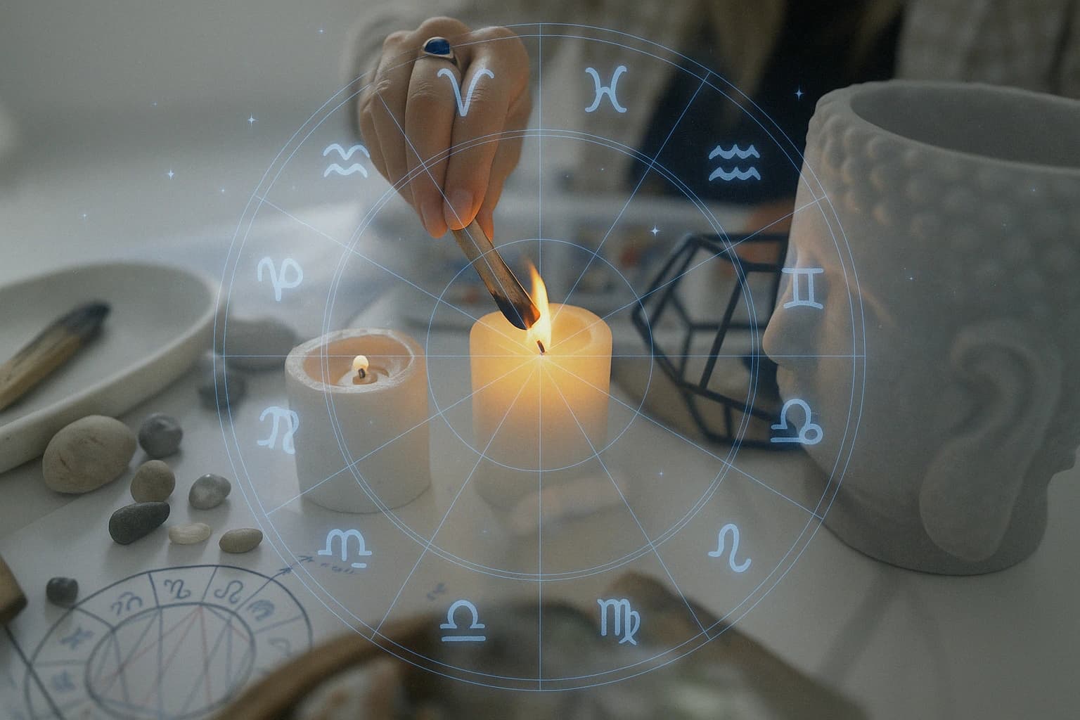 Medium expert lors d'une consultation spirituelle en ligne